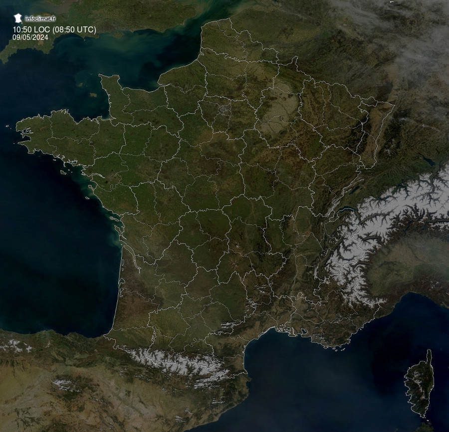 images satellites en temps reel - France