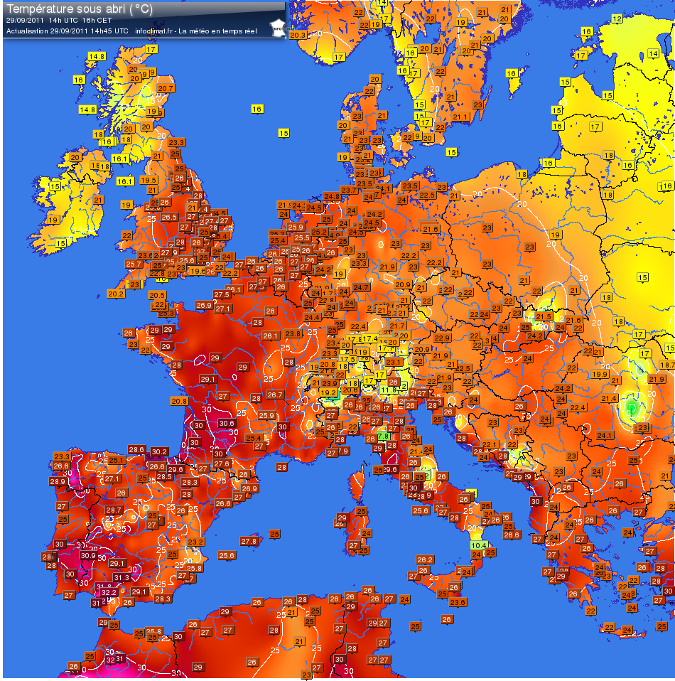 Meteo Europe Carte