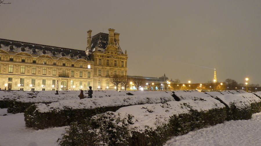 Jardin des Tuileries sous la neige