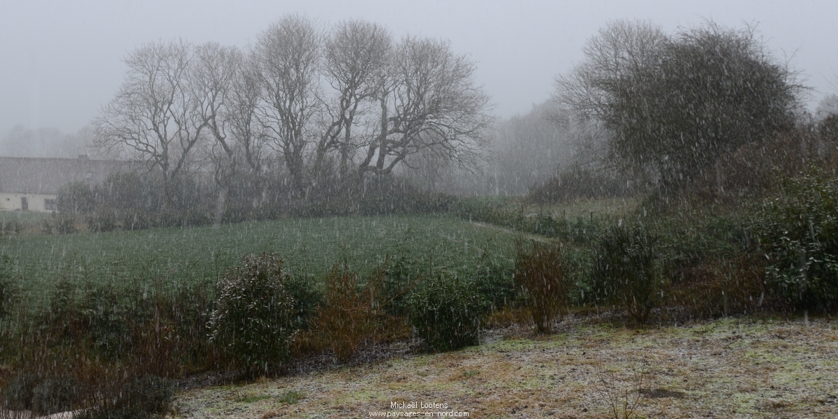 Premire neige pour 2013 dans le Pas-de-Calais