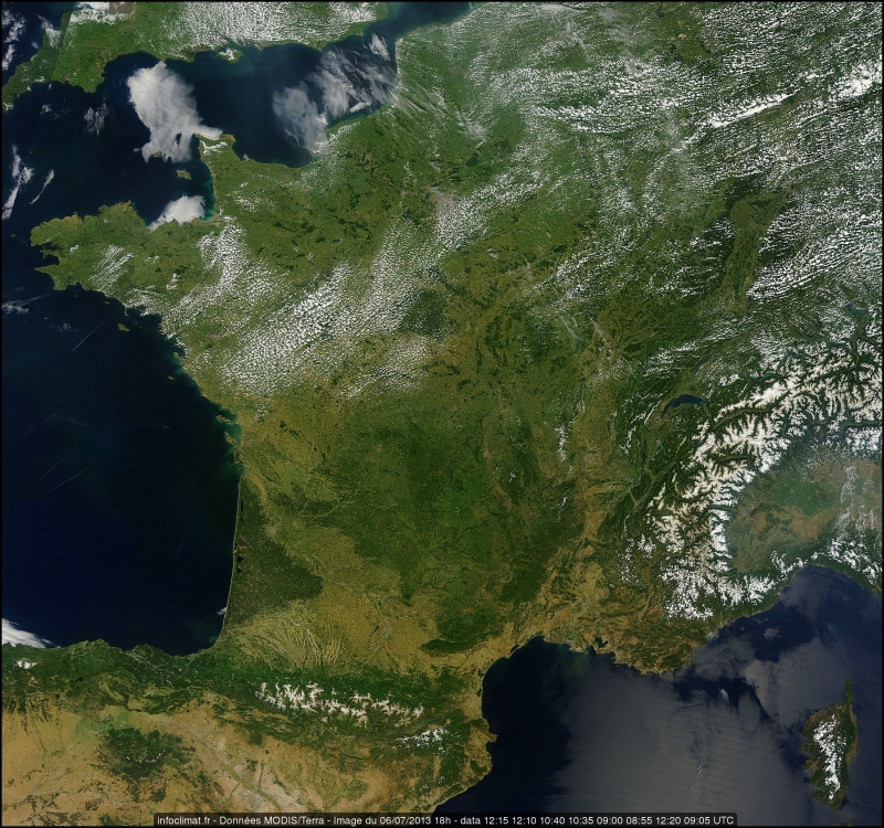 Vue Satellite En Direct Images satellite visible, infrarouge, vapeur d'eau, colorisée, hauteur