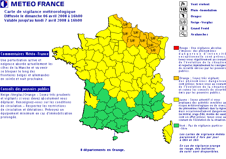 Vigilance Météo-France non disponible